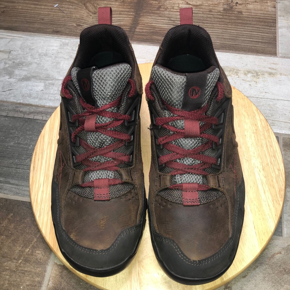 Merrell Annex Trak Low Hiking Shoes Mens 12 US Clay Brown Leather Vibram J91805 - Picture 10 of 16